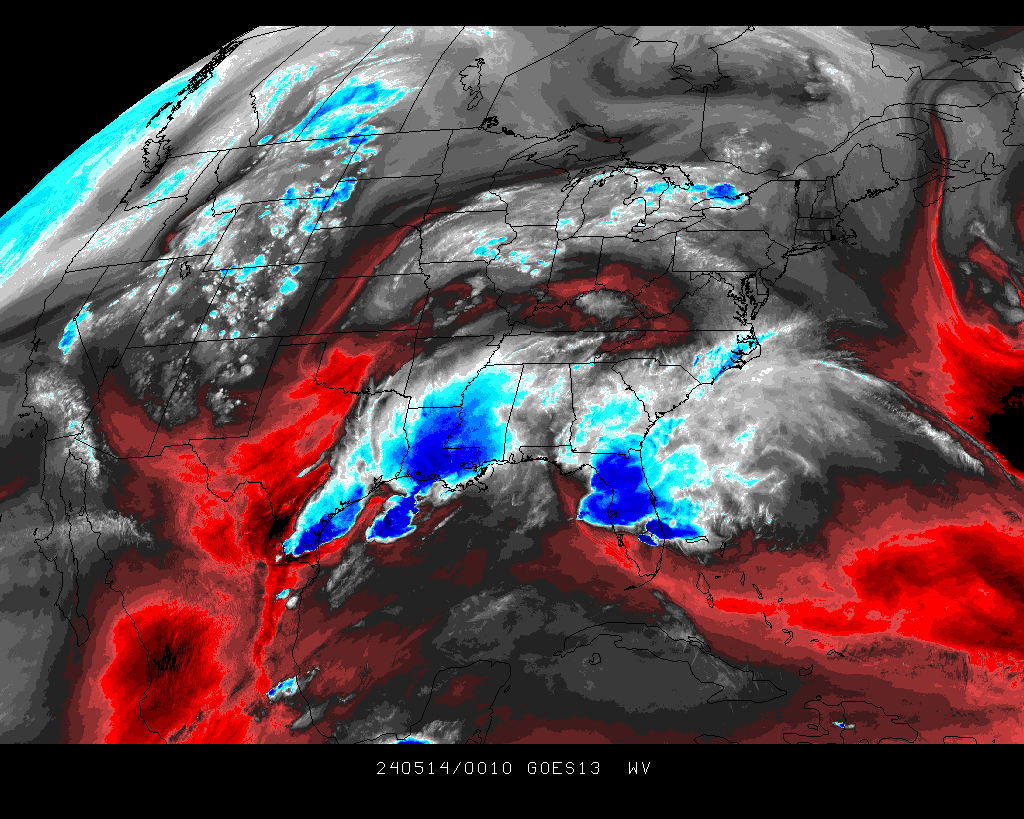 Latest Water Vapor - Click to enlarge