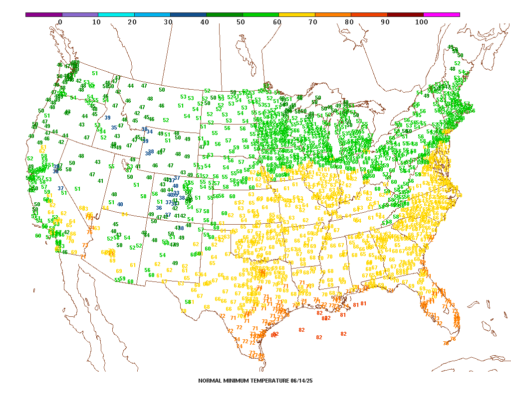 Yesterday's Temperatures & Today's 24Hr Temp Change